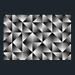 Black Gray White Gradient Squares Triangles Art Poster<br><div class="desc">Beautiful contemporary black, gray and white colored geometric square shapes pattern. Ornate, funky, modern and whimsical hipster design for the artistic or artsy hip trend setter, vintage retro, nouveau deco art style or abstract graphic digital geometric motif lover. Stylish matching home interior decor design accents and accessories for decorating your...</div>