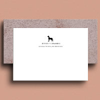 Black Great Dane Dog Walker Elegant Monogram