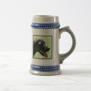 Black great dane mug