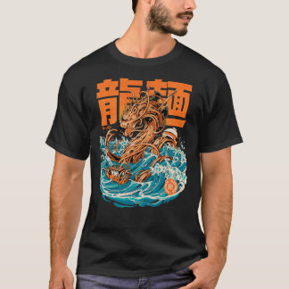 Black Great Ramen Dragon off Kanagawa Essential T- T-Shirt