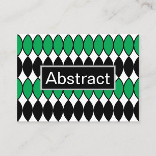 Black Green Abstract Business Card