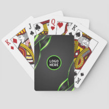 Black & Green Abstract Fluid Design | Add Logo