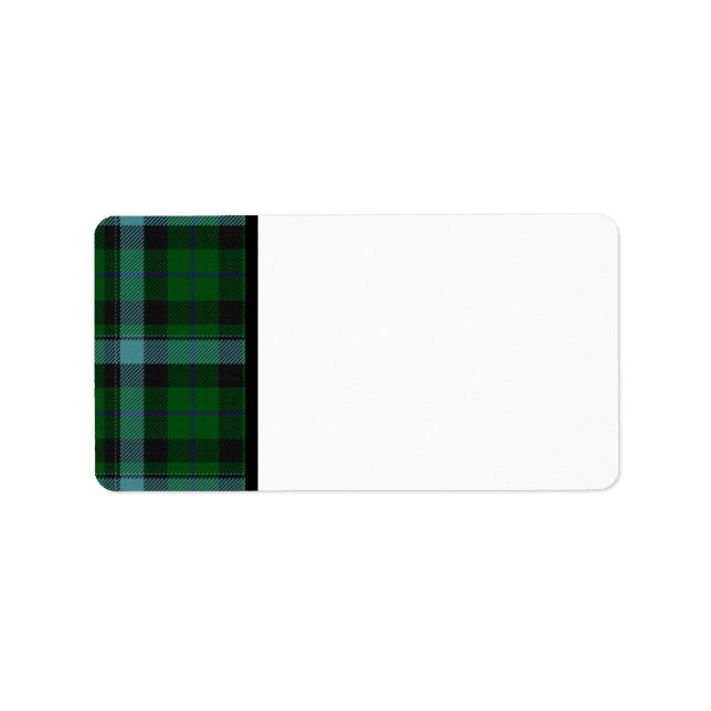 Black Green Blue Tartan Labels (Front)