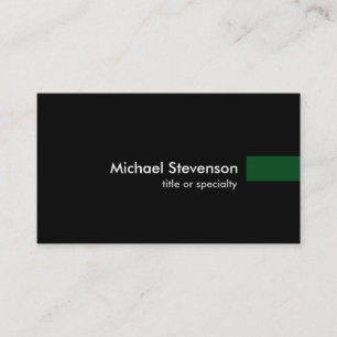 Black Green Consultant Unique Business Card