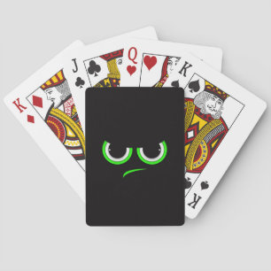 Black Green Eyes Playing Card Design