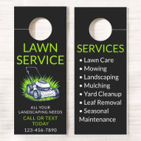 Black Green Lawn Care and Service Professional