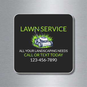 Black Green Lawn Care and Service Professional Square Sticker