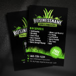 Black Green Lawn Care Landscaping Mowing Lawncare<br><div class="desc">This sleek and professional flyer design is perfect for any lawn care or landscaping business. The black background provides a striking contrast to the vibrant green grass and lawnmower icons, creating a memorable visual impact. Key features: Modern and clean design: The simple and straightforward layout ensures your contact information is...</div>