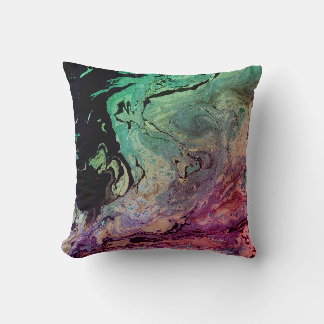 Black green marble cushion (Front)