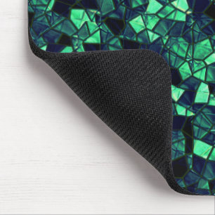 Black green mosaic with partially removed colour mouse pad