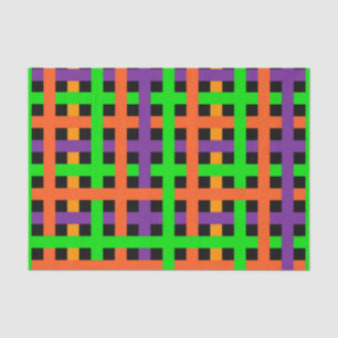 BLACK GREEN ORANGE PURPLE HALLOWEEN PATTERN TISSUE PAPER
