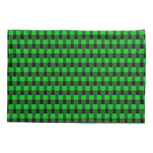Black Green Pillow Case (Back)