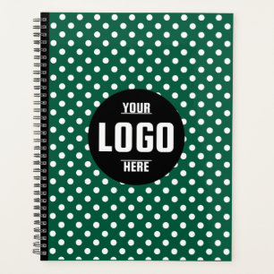 Black & Green Polka Dot Custom 2027 Business Planner