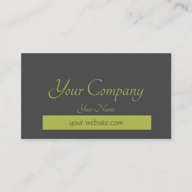 Black Green Professional Minimalist Business Card (Front)