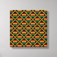 Black, Green, Red, and Yellow Kente Cloth