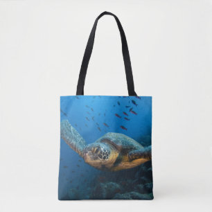Black (Green) Turtle (Chelonia agassizi) Tote Bag