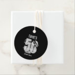 Black Grey 50th Any Birthday Party Personalised  Favour Tags<br><div class="desc">Black Grey Personalised 50th Any Birthday Party Favour Tags</div>