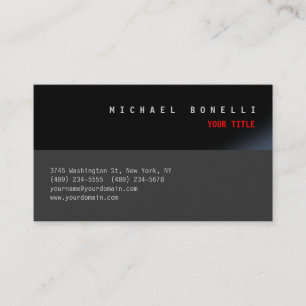 Black Grey Aesthetic Professional Business Card