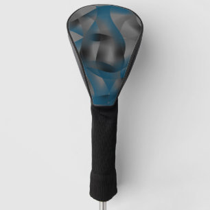 Black grey and blue ripples, with gradient parts   golf head cover