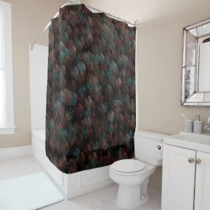 Black Grey And Colourful Fireworks Display Abstrac Shower Curtain