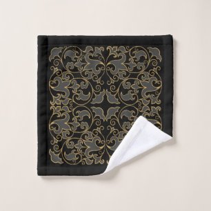 Black, Grey and Gold Wash Cloth
