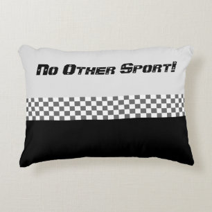 Black Grey and White Sport Themed Decorative Cushion