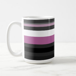 Black, Grey and White Stripes Coffee Mug
