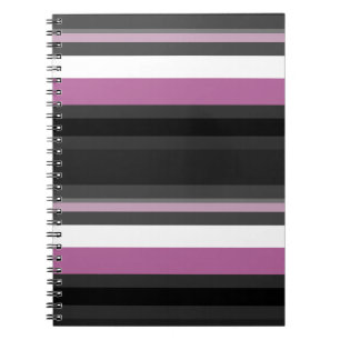 Black, Grey and White Stripes Notebook