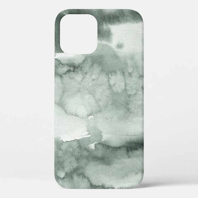 Black, Grey and White Watercolor iPhone/iPad case (Back)