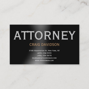 Black Grey Attorney at Law Business Card