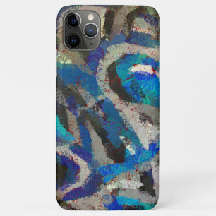 black Grey blue abstract art modern painting Case-Mate iPhone Case