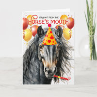 Black Grey Brown Horse Funny Birthday