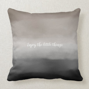Black Grey Brown Ombre Personalized Cushion