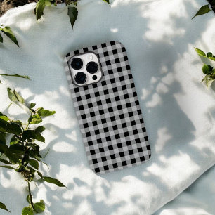 Black Grey Buffalo Plaid Modern Gift Case-Mate iPhone 14 Pro Max Case