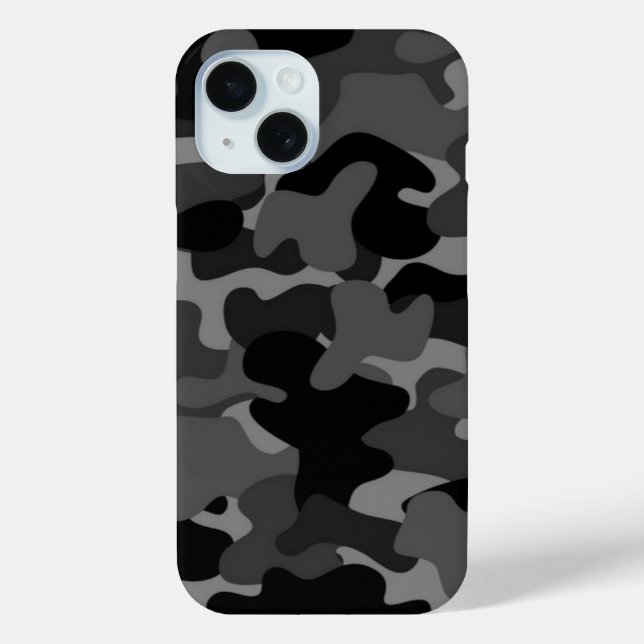 Black Grey Camo Case-Mate iPhone Case (Back)