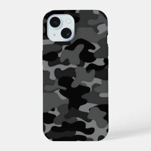 Black Grey Camo iPhone 15 Case