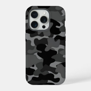 Black Grey Camo iPhone 15 Pro Case