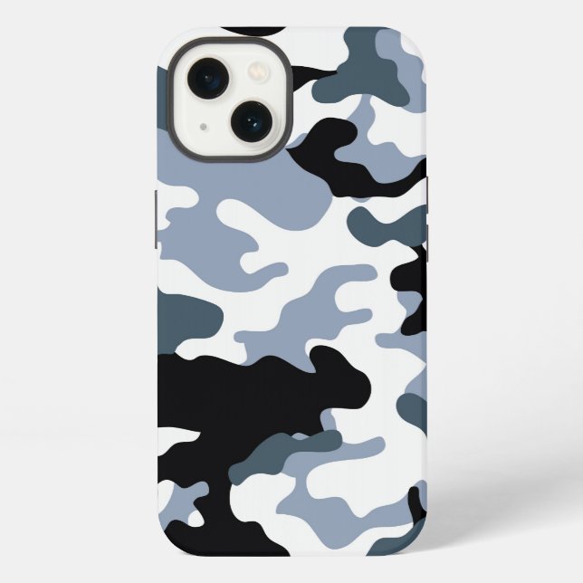 Black & Grey Camo iPhone Case (Back)