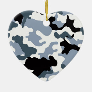 Black & Grey Camo Ornament
