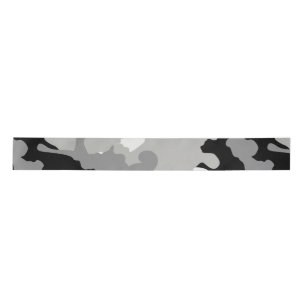 Black & Grey Camo  Satin Ribbon