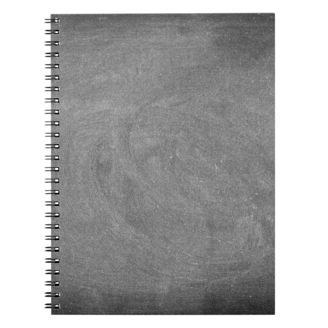 Black Grey Chalkboard Blackboard Background Spiral Notebook (Front)