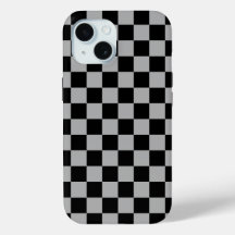 Black + Grey Check Chequered Chequerboard Pattern