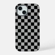 Black + Grey Check Chequered Chequerboard Pattern