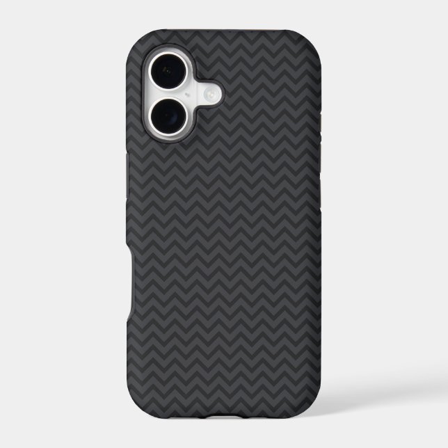 Black grey chevron zigzag zig zag stripes pattern (Back)