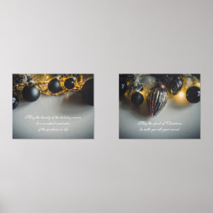 Black Grey Christmas Ornaments with Garlands