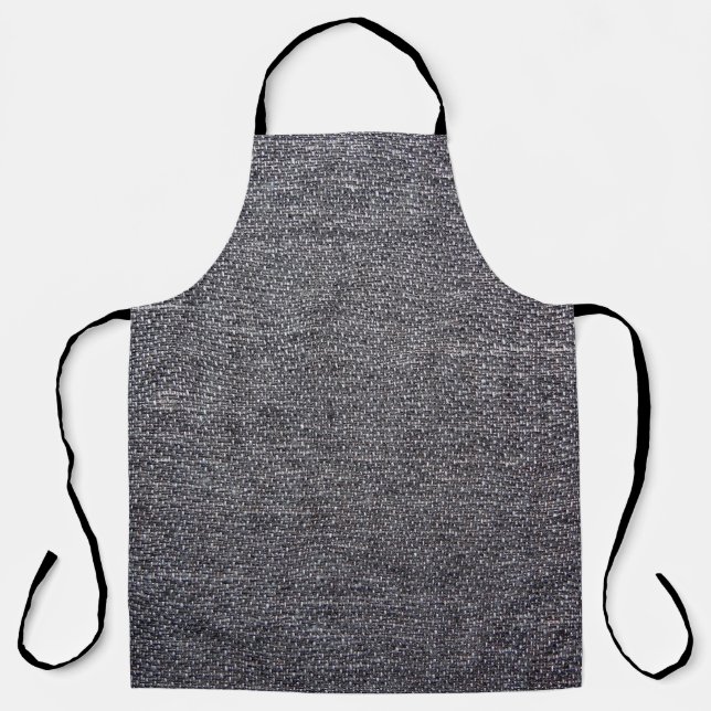 black grey cloth apron (Front)