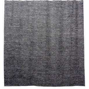 black grey cloth shower curtain