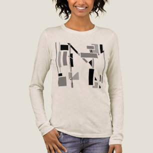 Black Grey Electrode-like Southwest Geometric Art Tri-Blend Shirt