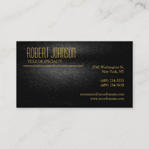 Black Grey Gold Business Card