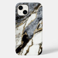 Black Grey Gold Marble Swirl Abstract Trendy